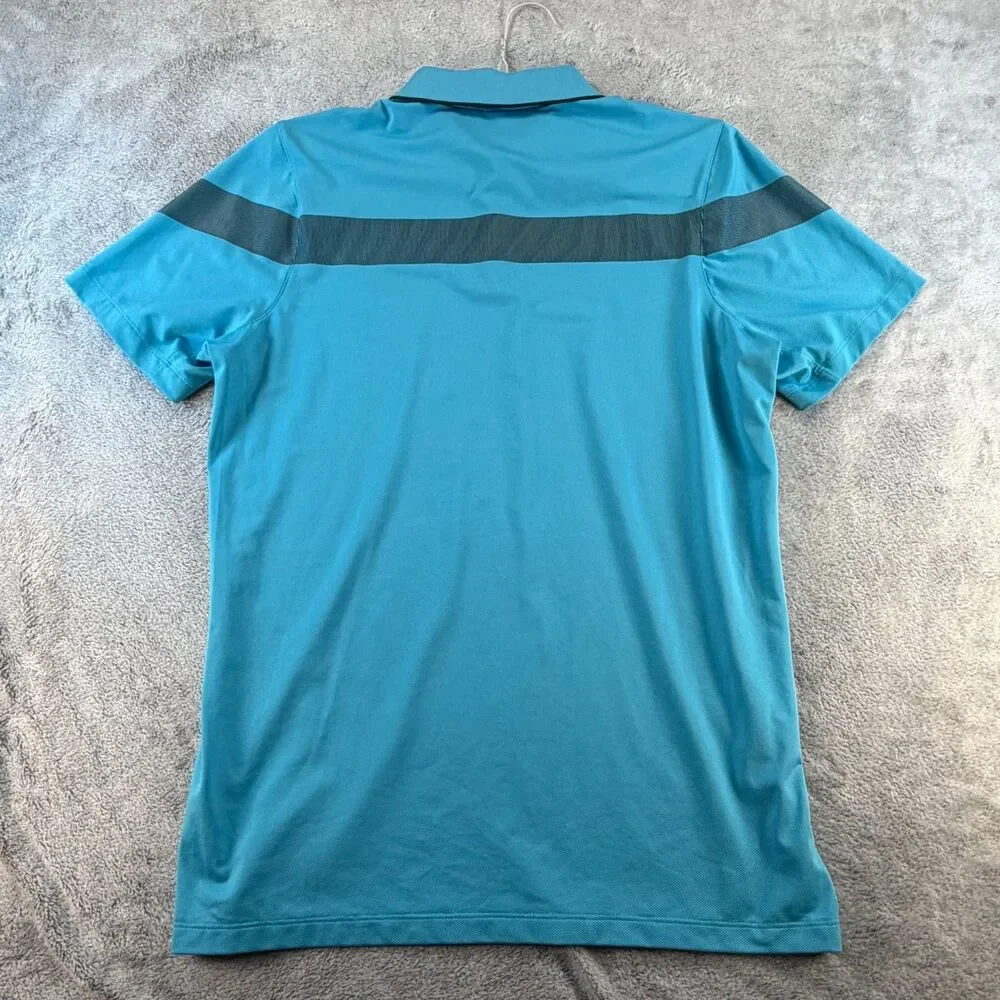Nike Golf Polo Mens M Dri-Fit Modern Fit Blue Short Sleeve Performance